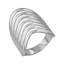 Серебряное кольцо из тонких линий 230822б